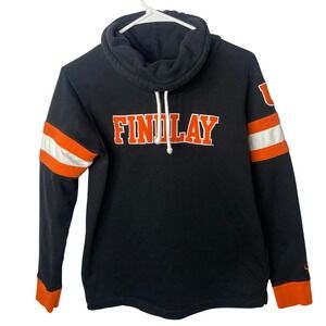 Champion Finley Pullover Hoodie Black Orange White Stripe Size‎ M